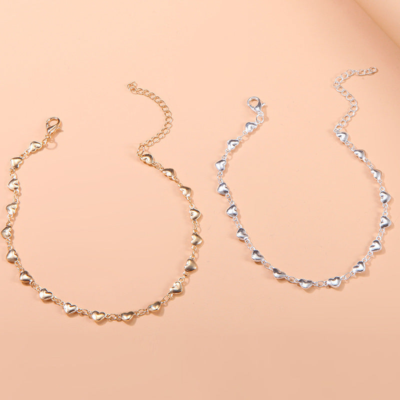 Heart-Inspired Chain Anklet Stornfield
