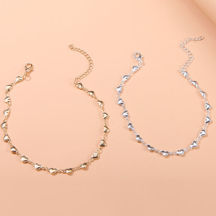 Heart-Inspired Chain Anklet Stornfield