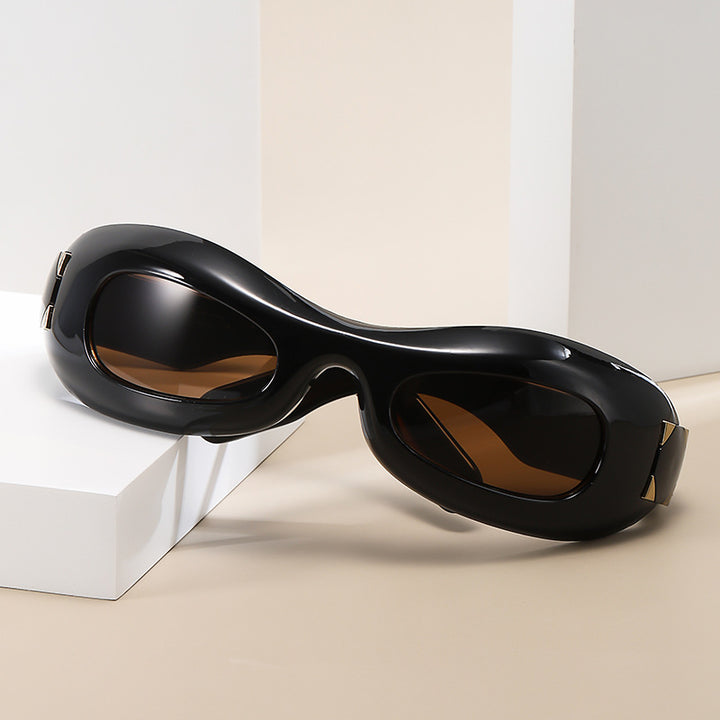 Women's futuristic designer sunglasses with innovative Stornfield frame