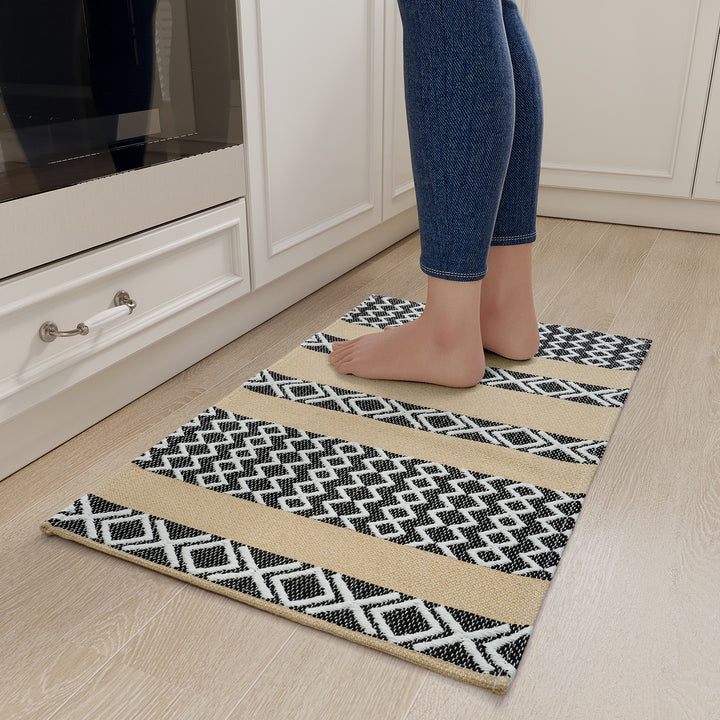 Geometric Pattern Kitchen Runner Mat