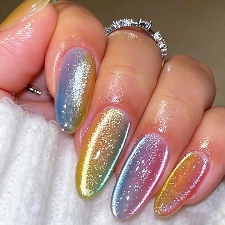 Iridescent Glitter Nail Art Extensions Stornfield