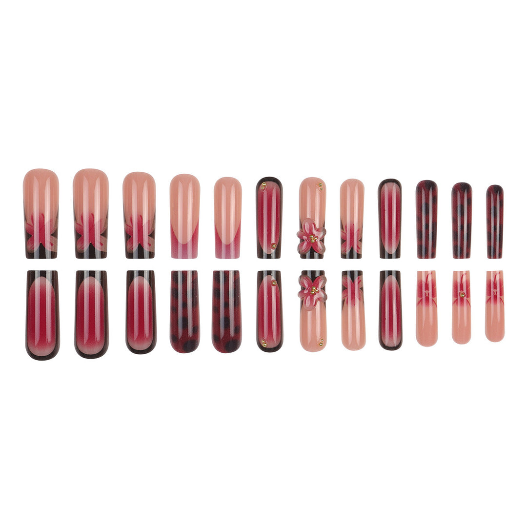 Floral-Inspired Elegant Press-On Nail Set Stornfield