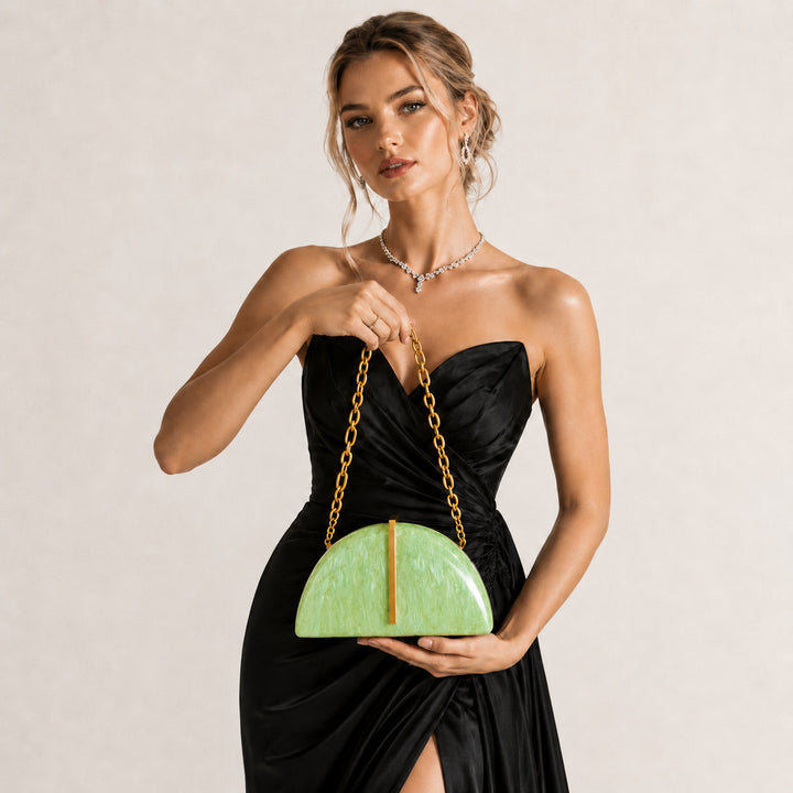 Sculpted Shell Clutch
