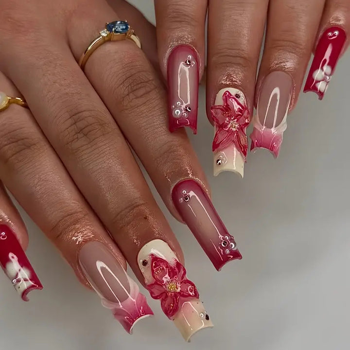 Artistic Gel Floral Nail Art Stornfield