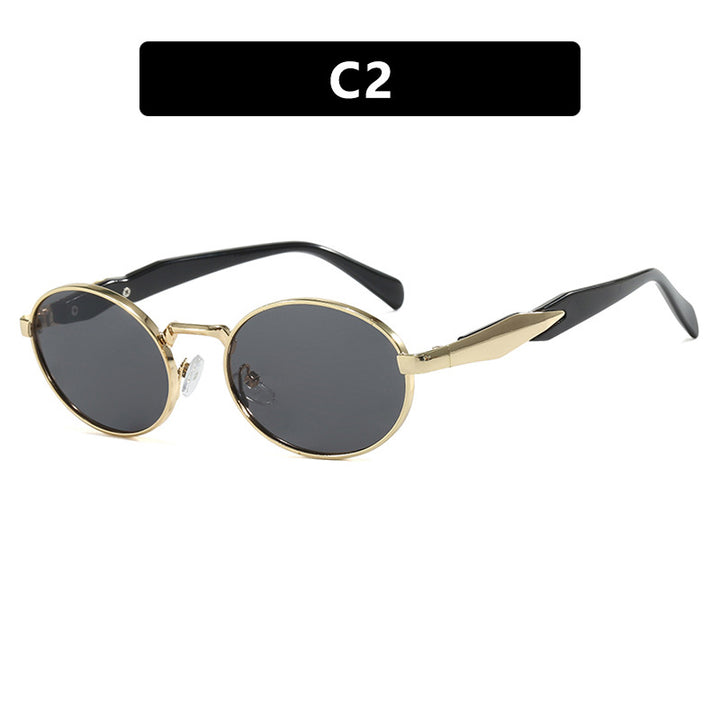 Women's designer sunglasses with unique oval frame and luxurious accents Stornfield