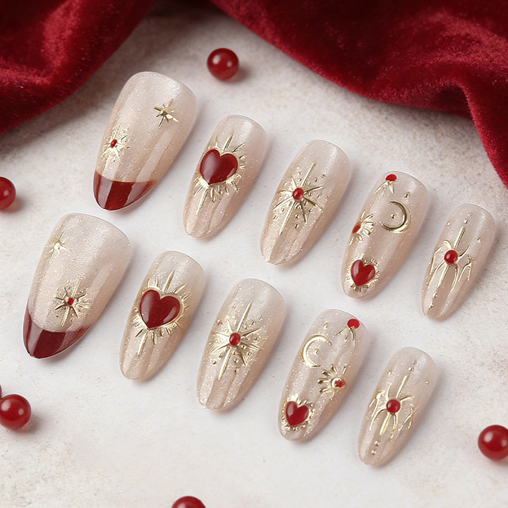 Artistic 3D Embellished Press-On Nails Stornfield