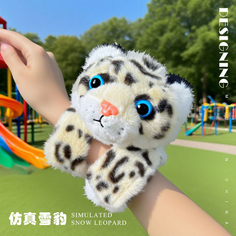 Plush Snow Leopard Bag Charm with Soft Faux-Fur and Detachable Strap Stornfield