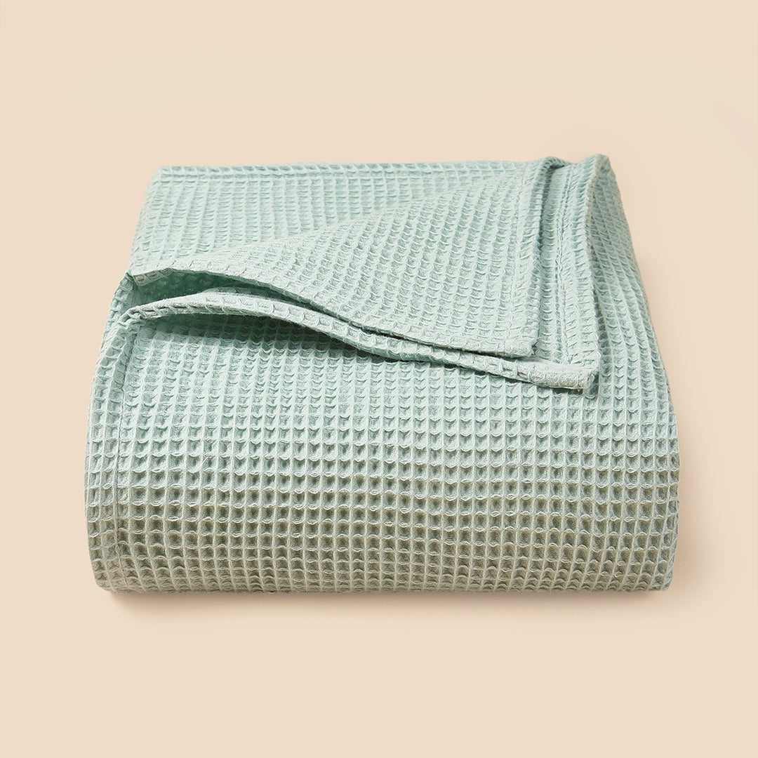 Textured Waffle Weave Throw Blanket Stornfield