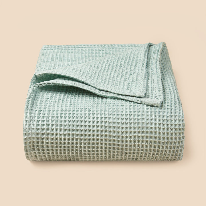 Textured Waffle Weave Throw Blanket Stornfield
