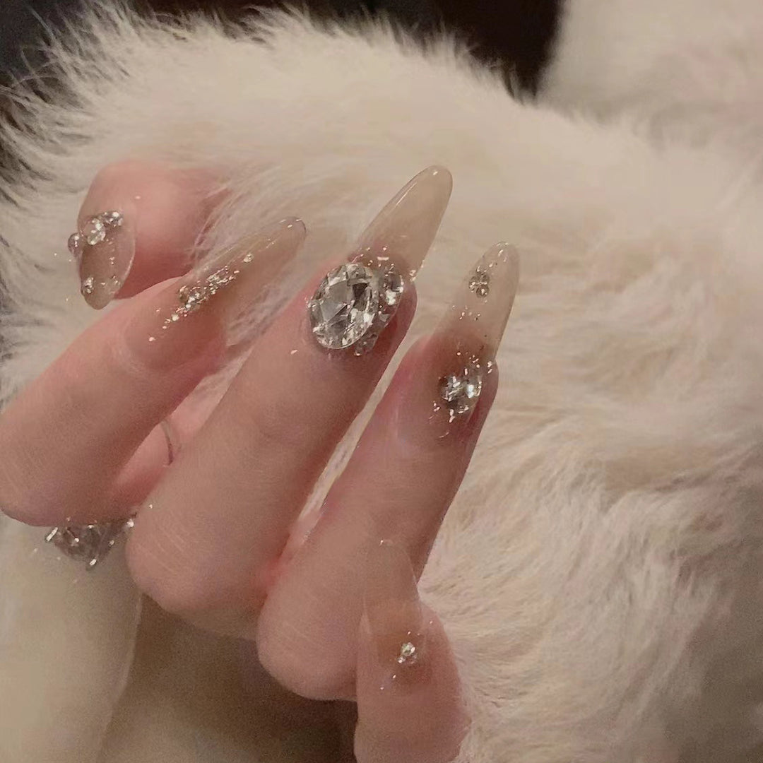Artistic Gemstone Nail Design Stornfield