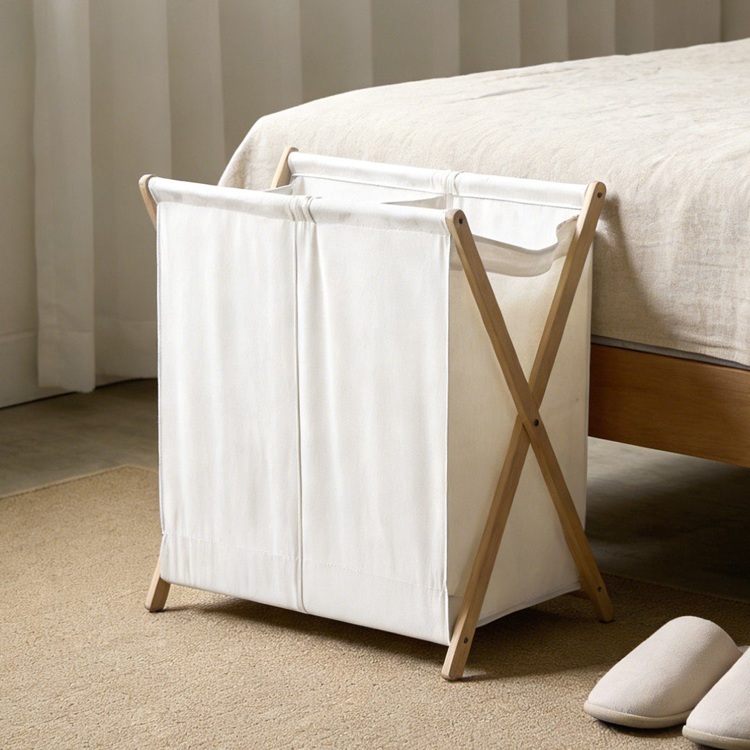 Modern laundry basket with folding frame Stornfield