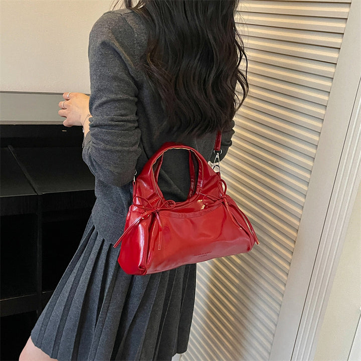 Elegant Faux Leather Mini Backpack