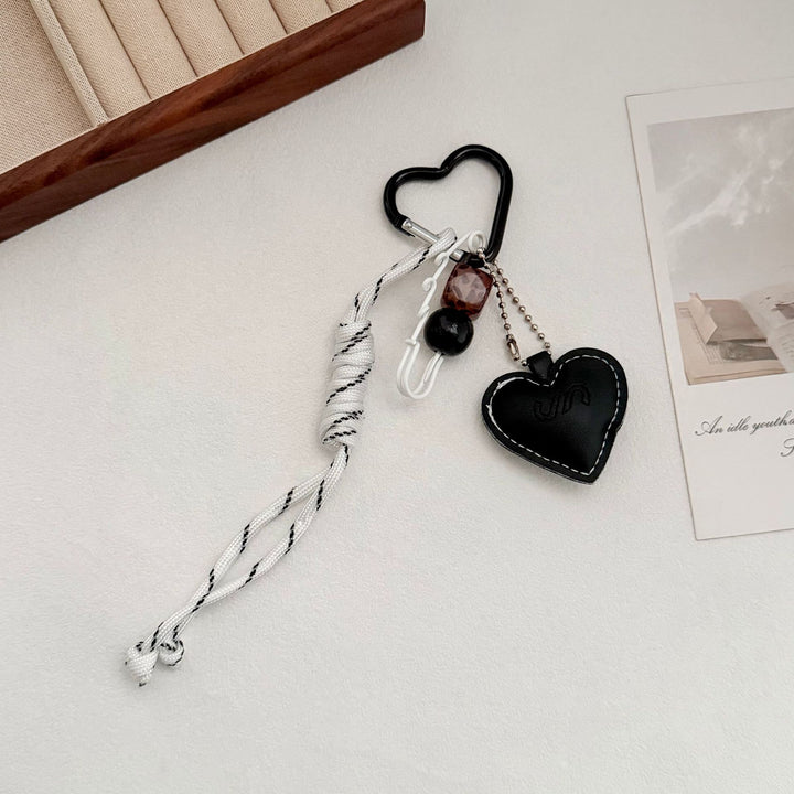 Heart-Shaped Leather Keychain Stornfield