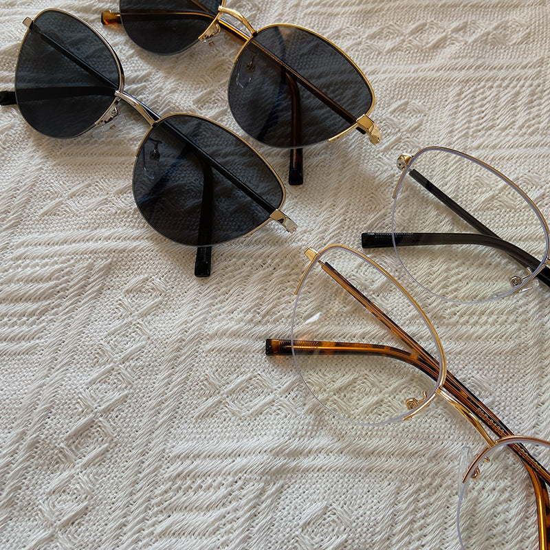 Fashionable Cat-Eye Sunglasses with Fine Metal Frame Stornfield