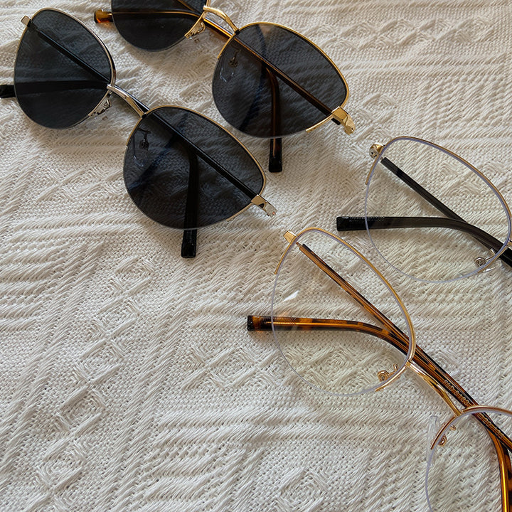 Fashionable Cat-Eye Sunglasses with Fine Metal Frame Stornfield