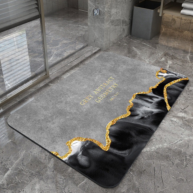 Modern Geometric Bath Mat Stornfield