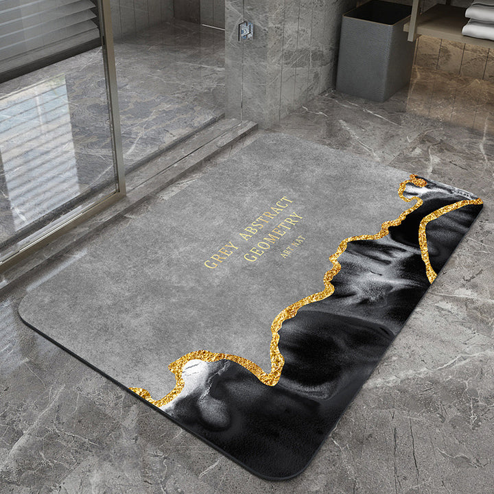 Modern Geometric Bath Mat Stornfield