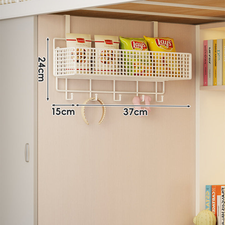 Under-Shelf Double-Tier Ventilated Mesh Hanging Storage Basket for Pantry and Bathroom