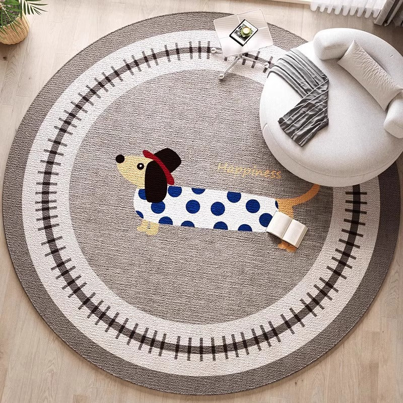 Decorative Dog-Themed Area Rug for Home Decor