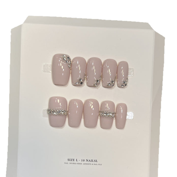 Luxury Rhinestone-Embellished Press-On Nail Set Stornfield