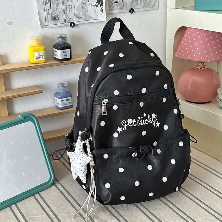 Lightweight Polka Dot Patterned Backpack Stornfield