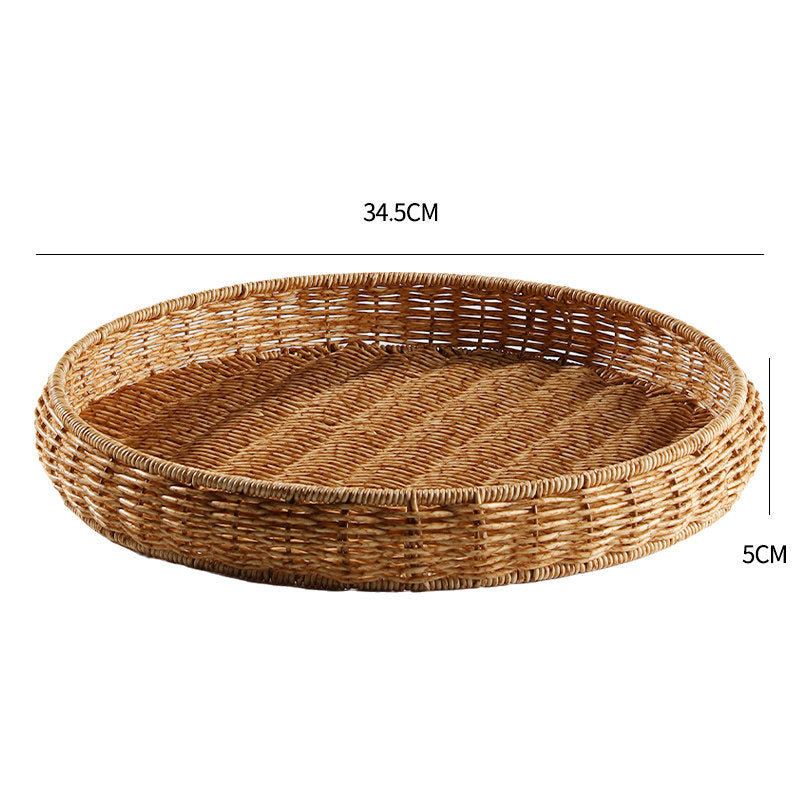 Handwoven Decorative Serving Tray Stornfield 1783754312