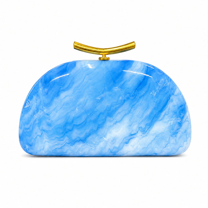 Marbled Acrylic Evening Clutch