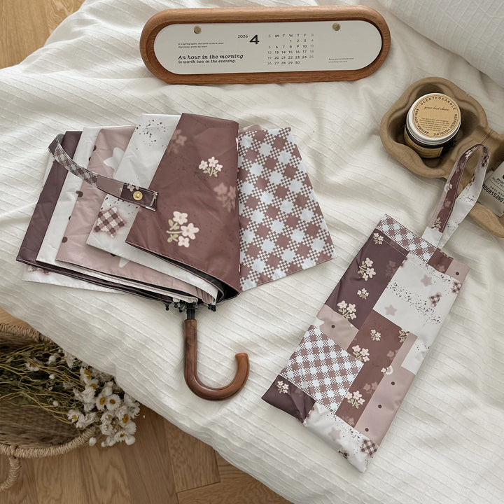 Women's Folding Umbrella with Exclusive Patchwork Design Stornfield