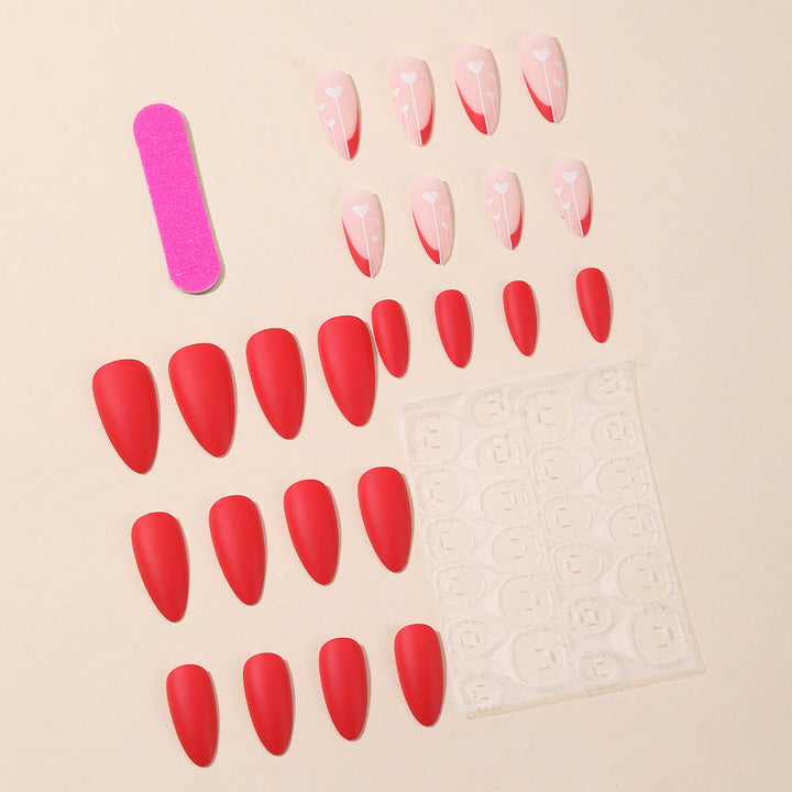 Heart-Inspired Acrylic Nail Art Design Stornfield