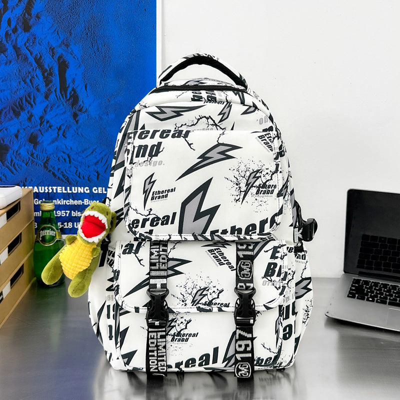 Graphic Print Multi-Pocket Backpack Stornfield