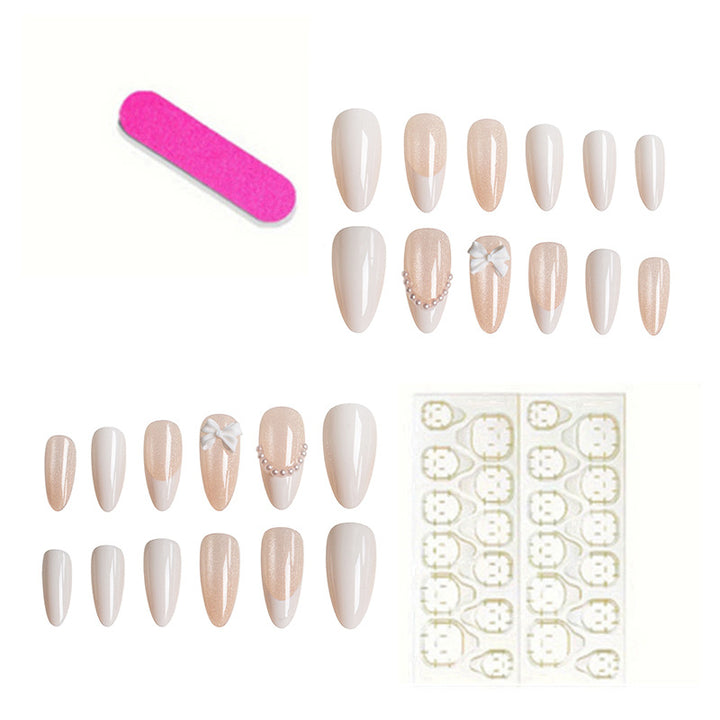Elegant Almond Shape Press-On Nail Art