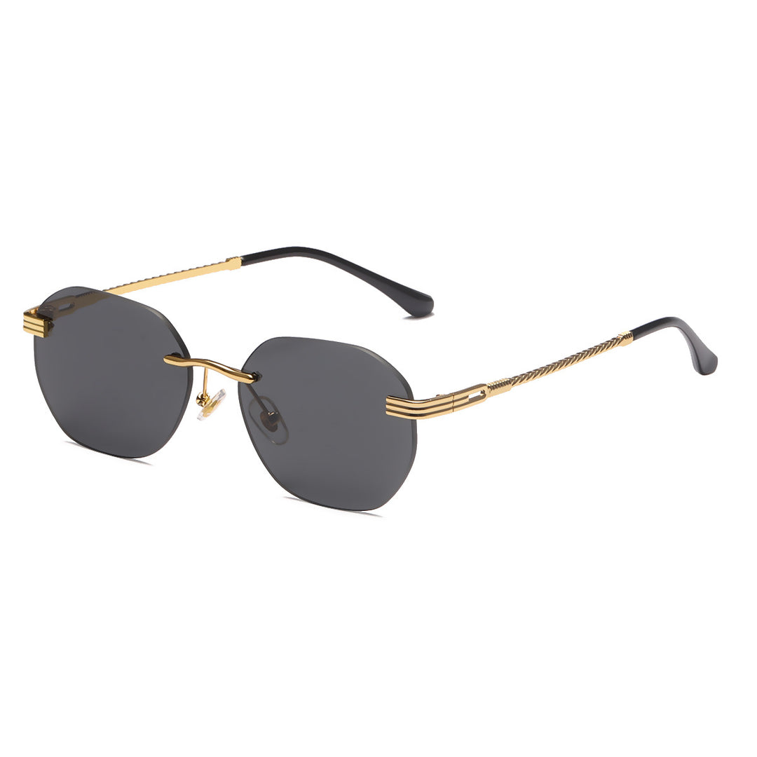 Women's stylish geometric sunglasses with decorative metal frame Stornfield