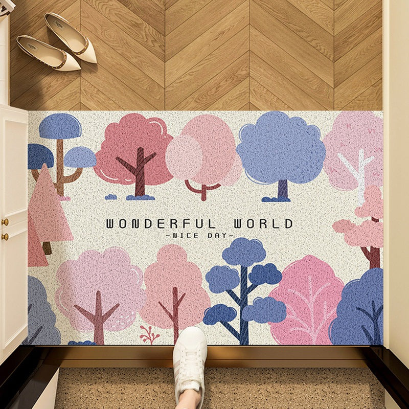 Playful Forest-Themed Indoor Mat