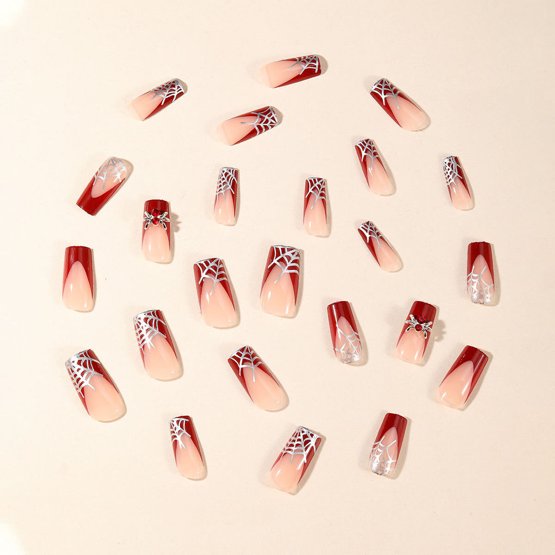 Spooky Spider Web Gel Nail Extensions Stornfield