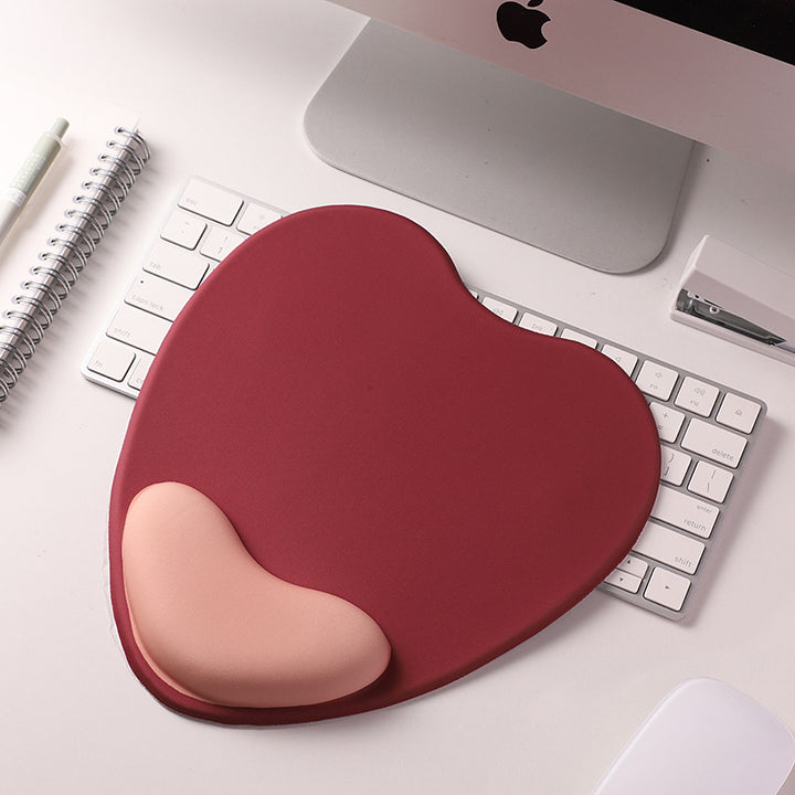 Heart-Shaped Mouse Pad with Wrist Support