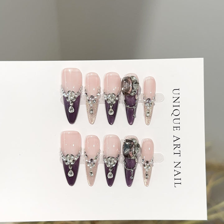 Decorative Stiletto Press-On Nail Set