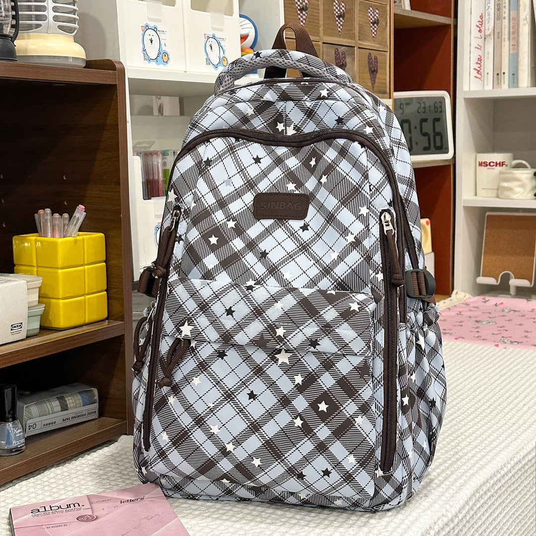 Plaid Patterned Backpack Stornfield