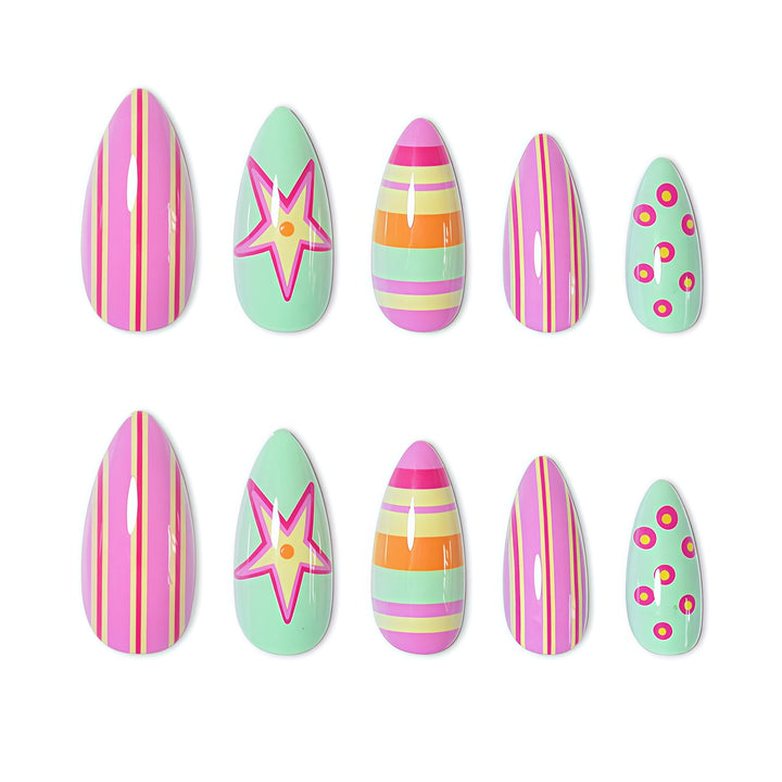 Thematic Artistic Press-On Nail Enhancements Stornfield
