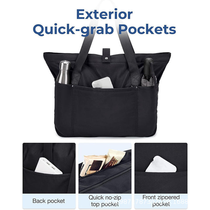 Multifunctional shopping bag with multiple outside pockets Stornfield