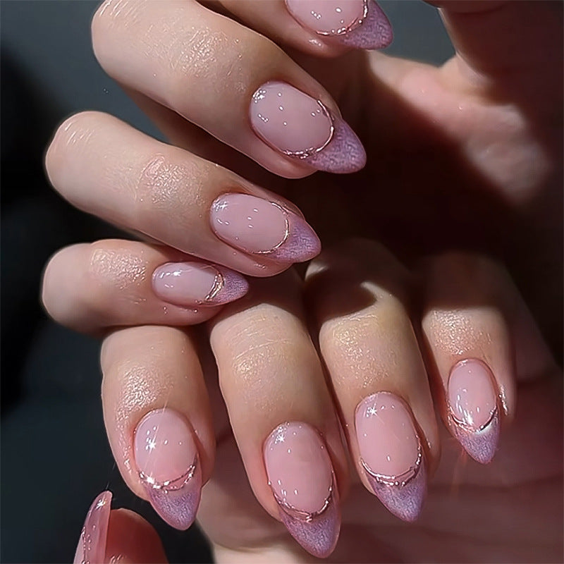Artful Stiletto Nails with Glitter and Ombre Design Stornfield