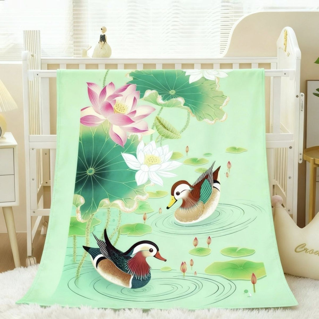 Artistic Nature-Inspired Throw Blanket