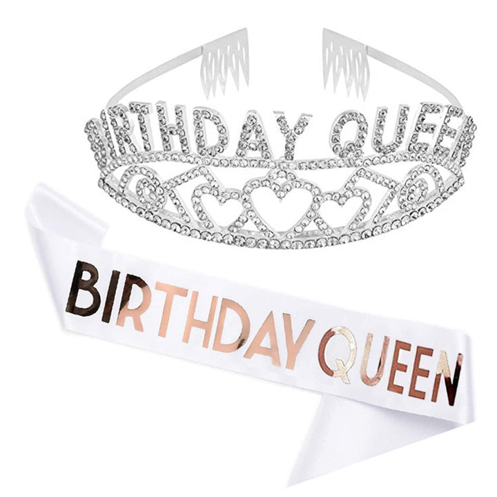 Women's Sparkling Tiara and Sash Set Stornfield