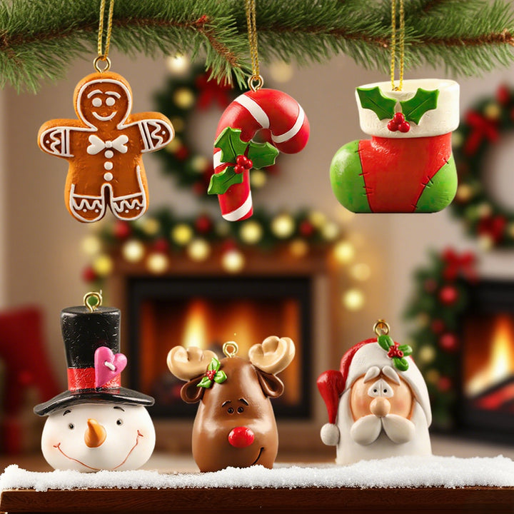 Festive Holiday Themed Figurine Set
