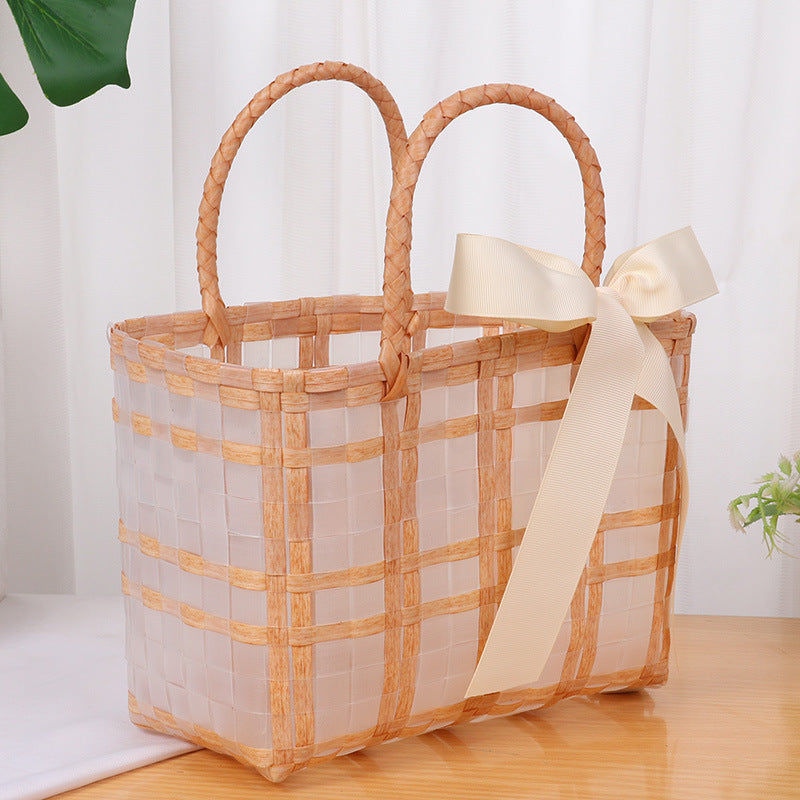 Decorative Basket Bag with Elegant Bow Stornfield