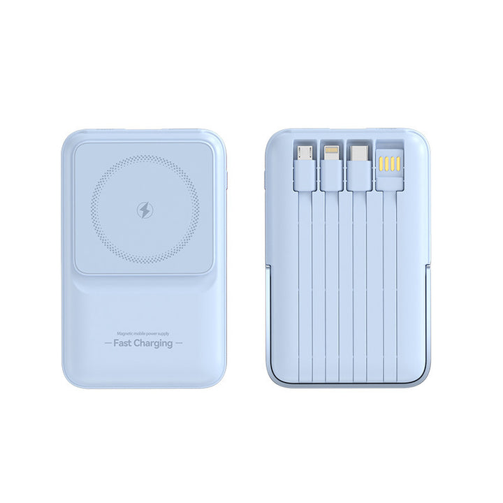Portable power bank with magnetic charging technology and integrated cable management Stornfield