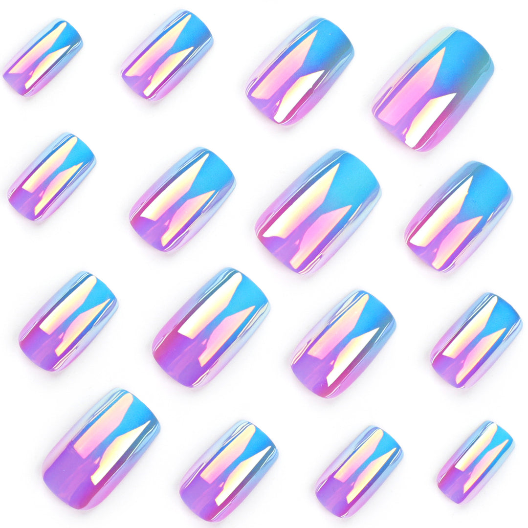 Artificial nail art in holographic design Stornfield