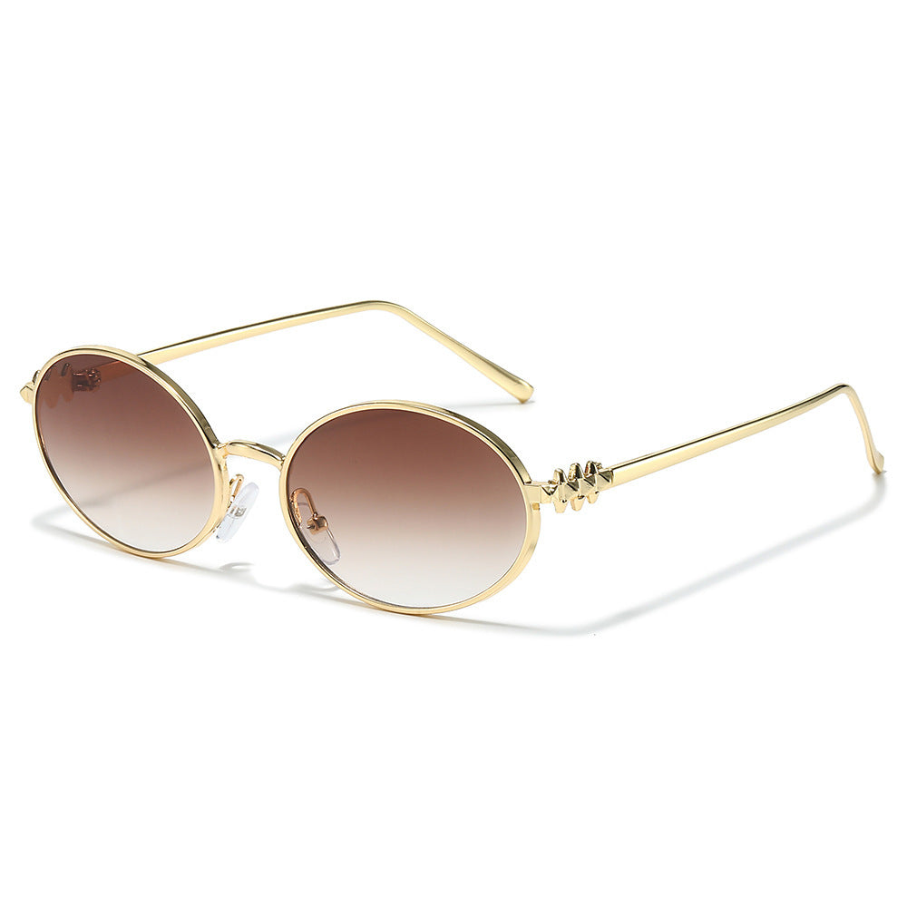 Chic Oval Frame Sunglasses with Decorative Accents Stornfield