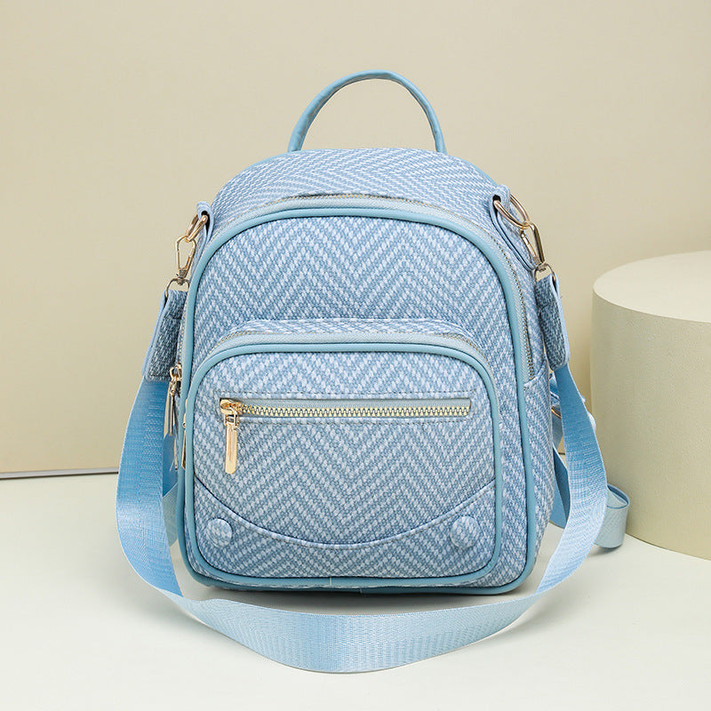 Multi-Functional Herringbone Pattern Backpack Stornfield