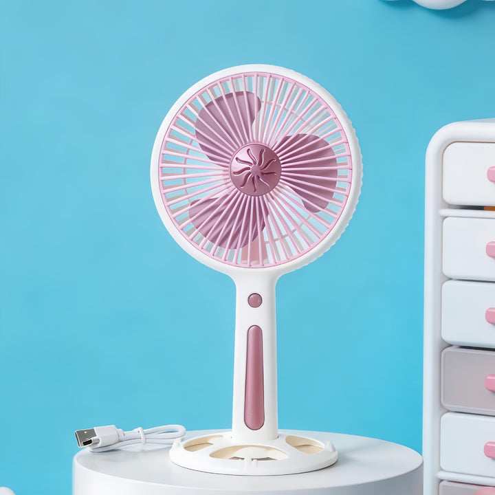 Women's Portable Mini Fan with USB Charging Function and Ergonomic Handle Stornfield