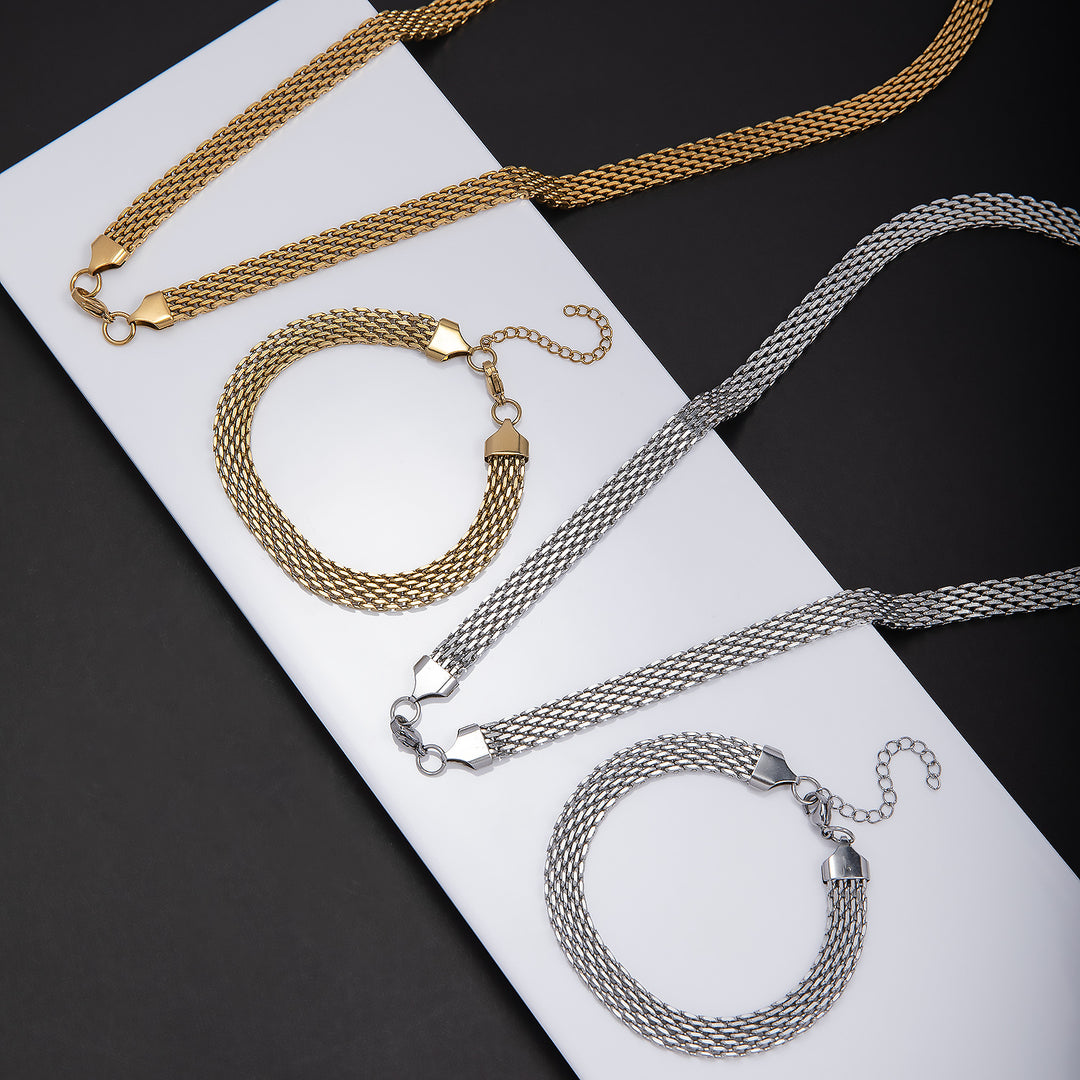 Elegant Textured Statement Jewelry Set Stornfield